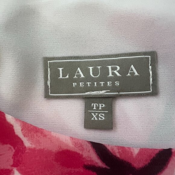 🌸Laura's Floral Short Sleeve Top, Loose Fit, Elegant & Stylish Sz XS - Picture 6 of 11